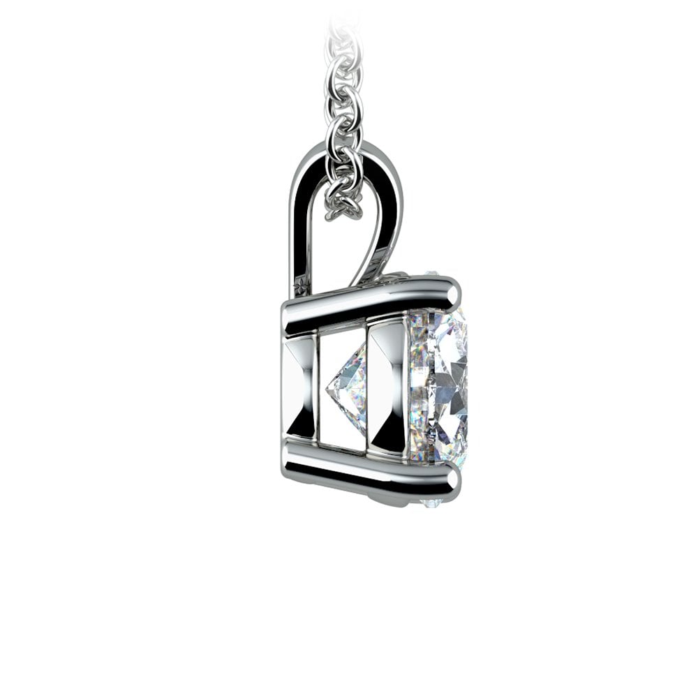 0.5/ 0.75 Ctw Prong Set Round Diamond Pendant In White /Yellow Gold G - VS - Top Shelf Syndicate