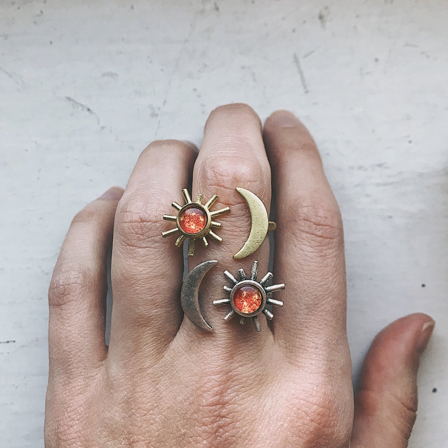 Sun and Moon Sculptural Statement Ring - Top Shelf Syndicate