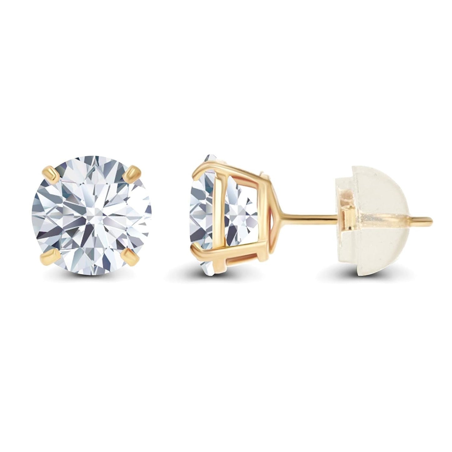 1.50 CTW AGI Certified Lab - Grown Diamond Stud Earrings in 14K White or Yellow Gold | F - G Color | VS Clarity | Ethical Luxury - Top Shelf Syndicate