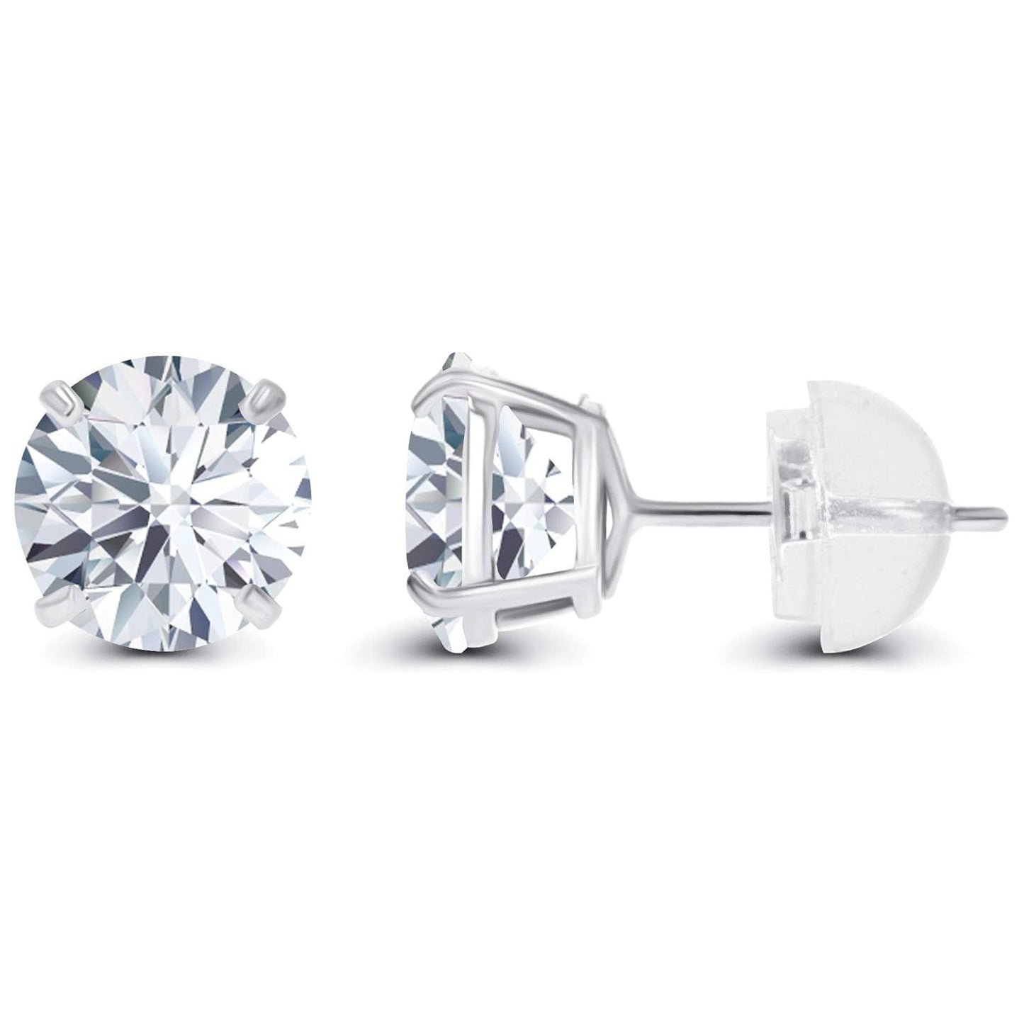 1.50 CTW AGI Certified Lab - Grown Diamond Stud Earrings in 14K White or Yellow Gold | F - G Color | VS Clarity | Ethical Luxury - Top Shelf Syndicate