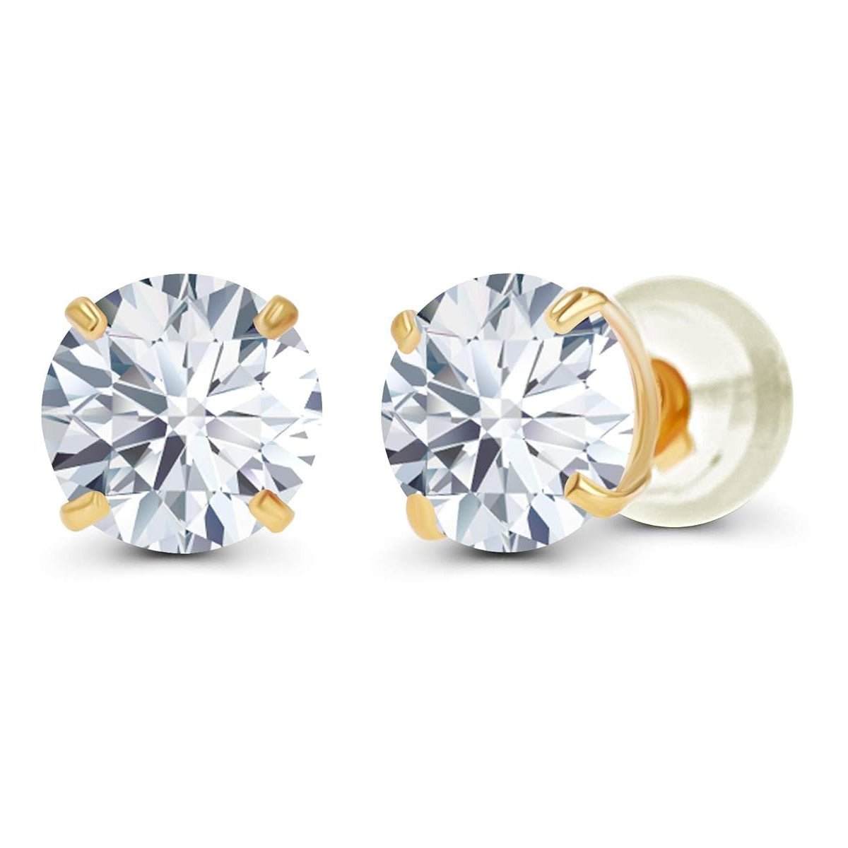 1.50 CTW AGI Certified Lab - Grown Diamond Stud Earrings in 14K White or Yellow Gold | F - G Color | VS Clarity | Ethical Luxury - Top Shelf Syndicate