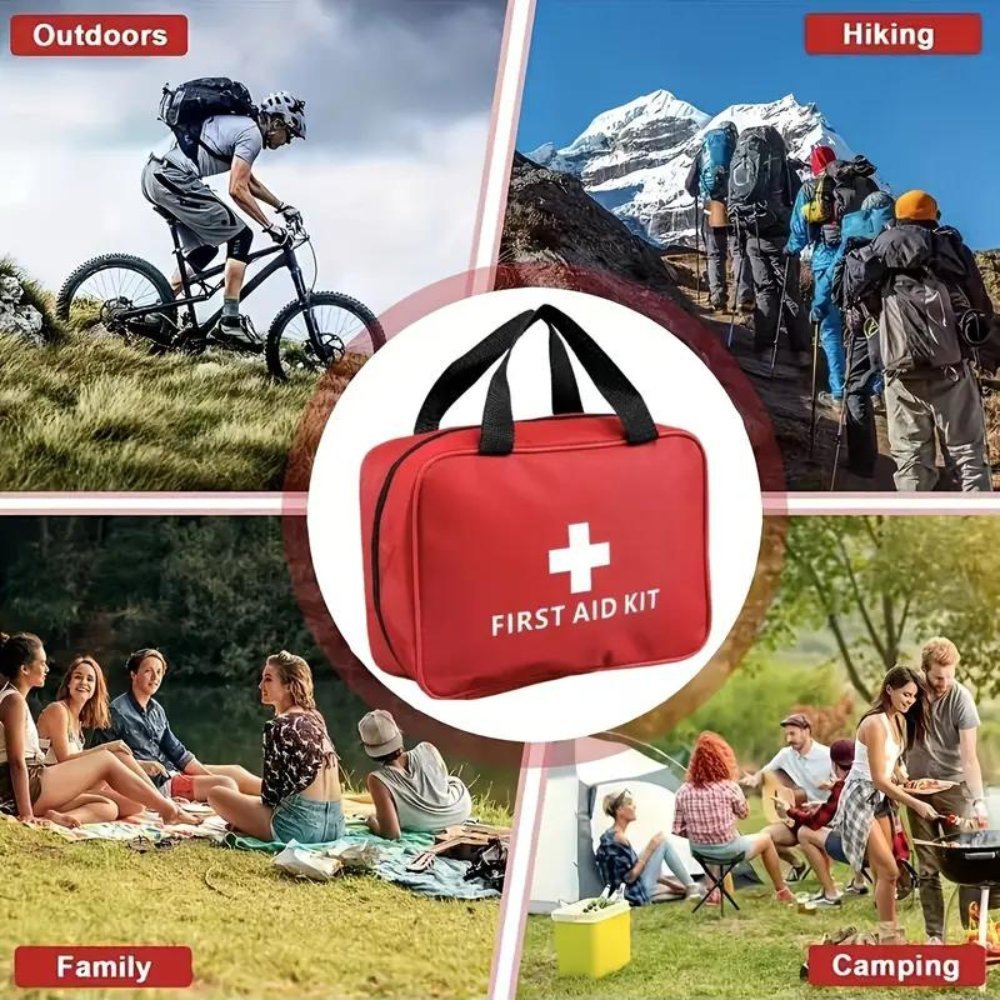 173pcs Large First Aid Kit: Portable Bag For Outdoor Hunting, Hiking, Camping And More - Including Emergency Supplies! - Top Shelf Syndicate