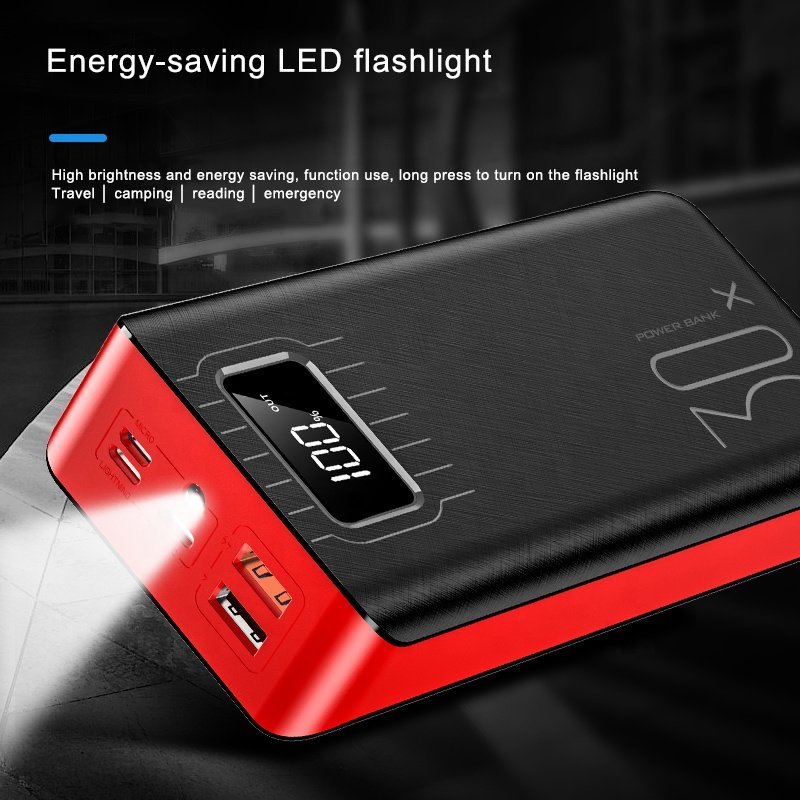 20000mAh External Battery Power Bank Dual USB With LED Flashlight - Top Shelf Syndicate