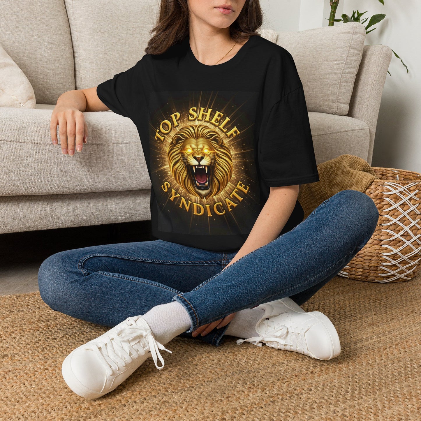 Top Shelf Syndicate Lion T-Shirt — Strength & Tenacity