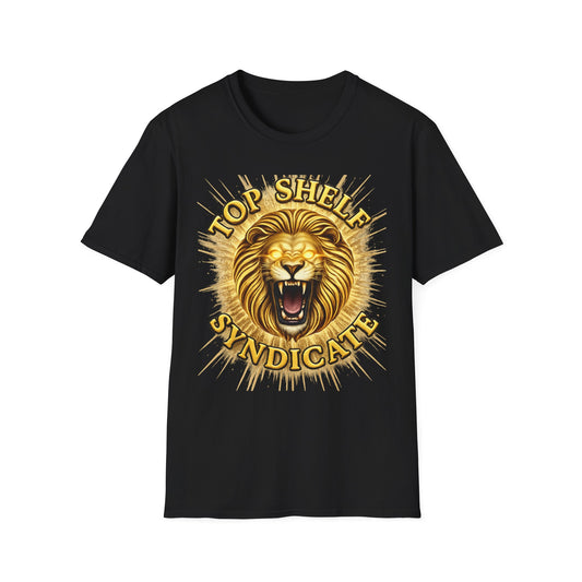 Top Shelf Syndicate Lion T-Shirt — Strength & Tenacity