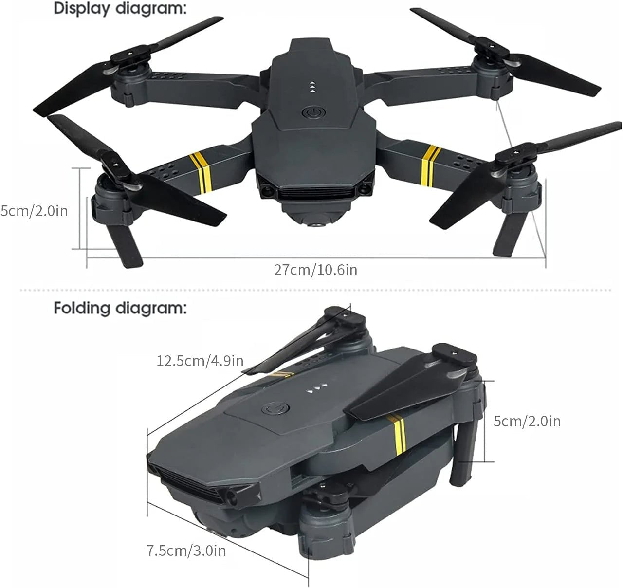 4K HD Dual Camera RC FPV WiFi Portable Wide Angle Foldable Quadcopter Drone - Top Shelf Syndicate