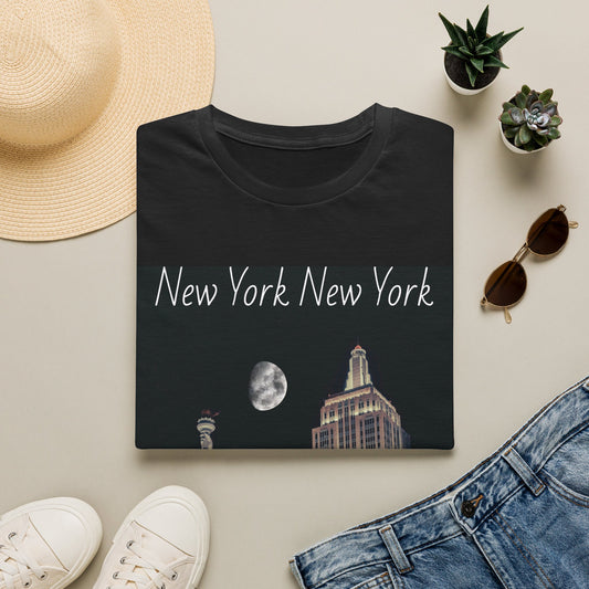 New York New York T-Shirt — Night Skyline Statue of Liberty Tee