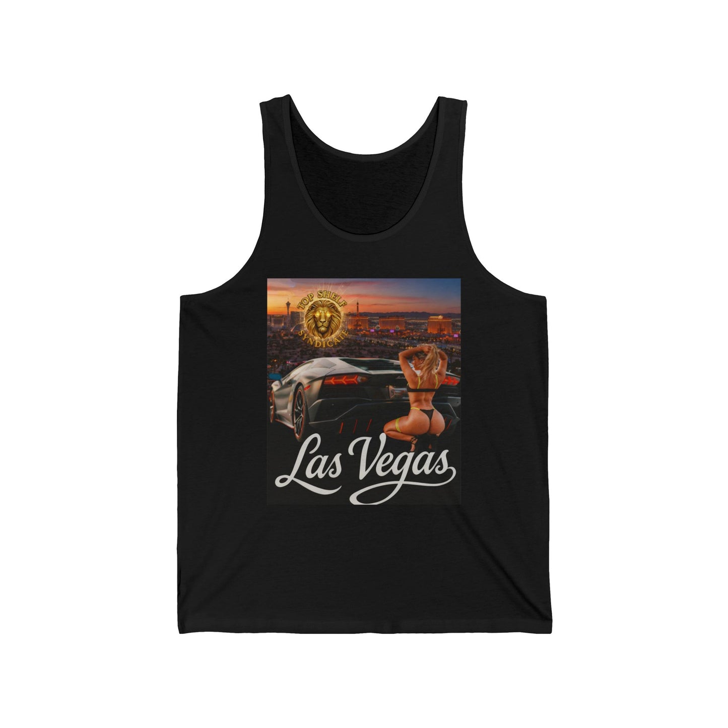 Las Vegas Women & Lamborghini Tank Top — Vegas Glam Racerback