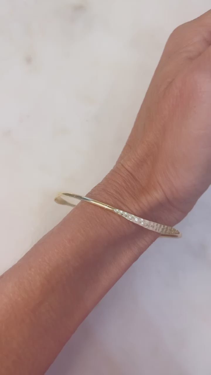 Gold Bracelet with Texture - Top Shelf Syndicate