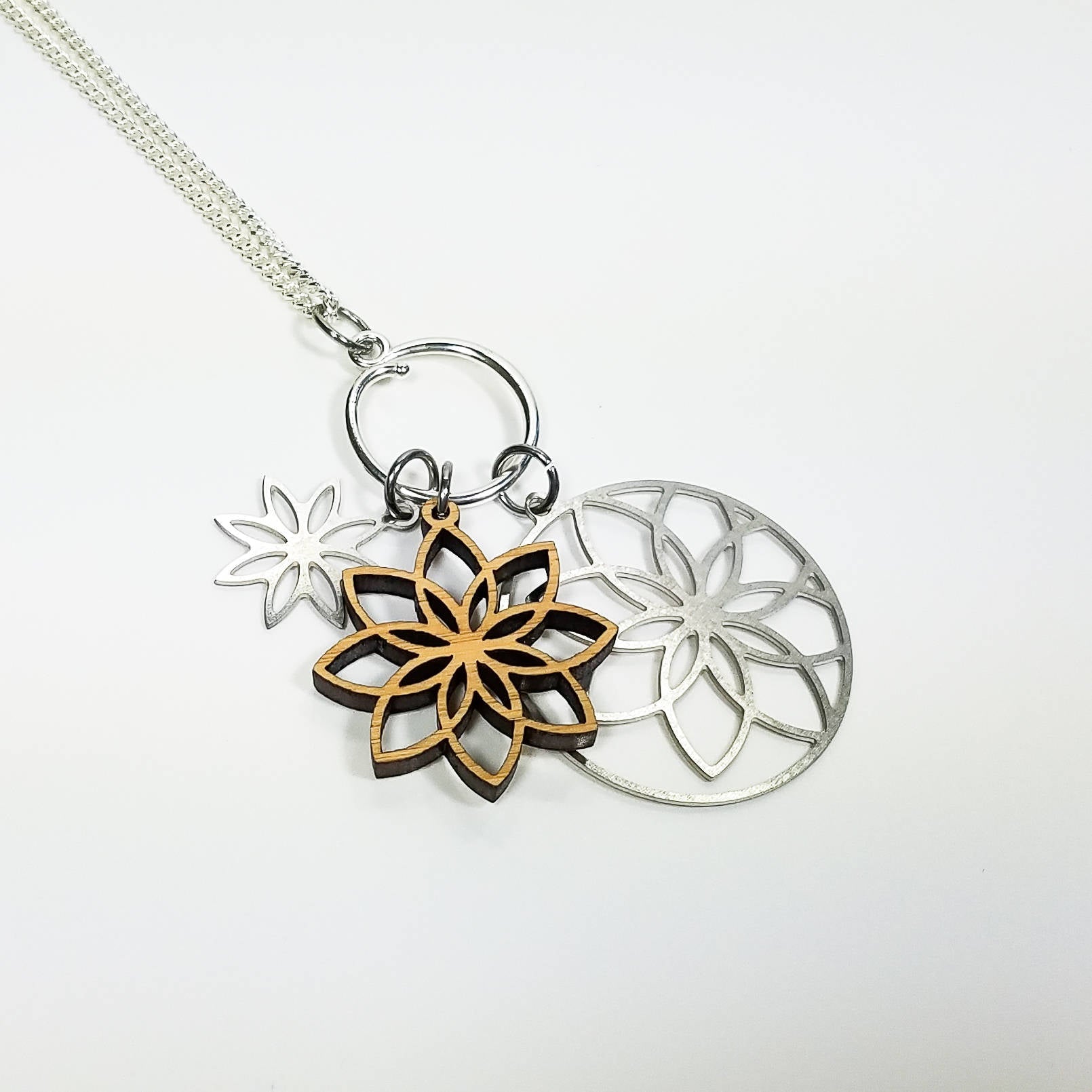 Lotus Flower Charm Necklace - Top Shelf Syndicate