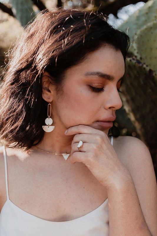 Mat Trang 16K Gold - Plated Brass Buffalo Horn Crescent Ring - Top Shelf Syndicate