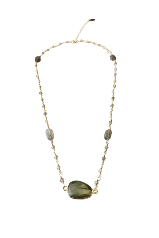 Mrs. Parker Endless Summer Labradorite Necklace in Gold - Top Shelf Syndicate