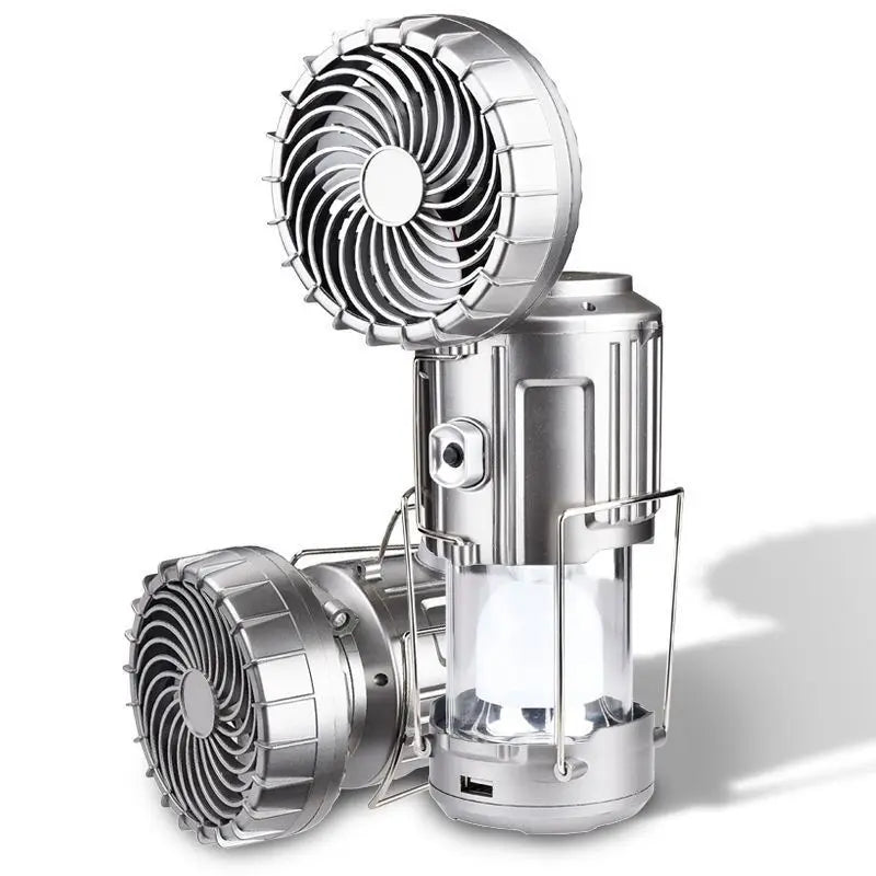 Portable Outdoor Solar LED Lights Waterproof Lantern with Fan - Top Shelf Syndicate