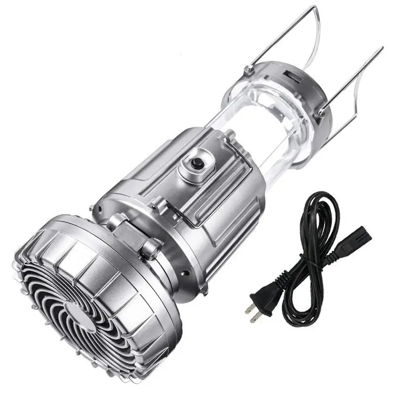 Portable Outdoor Solar LED Lights Waterproof Lantern with Fan - Top Shelf Syndicate