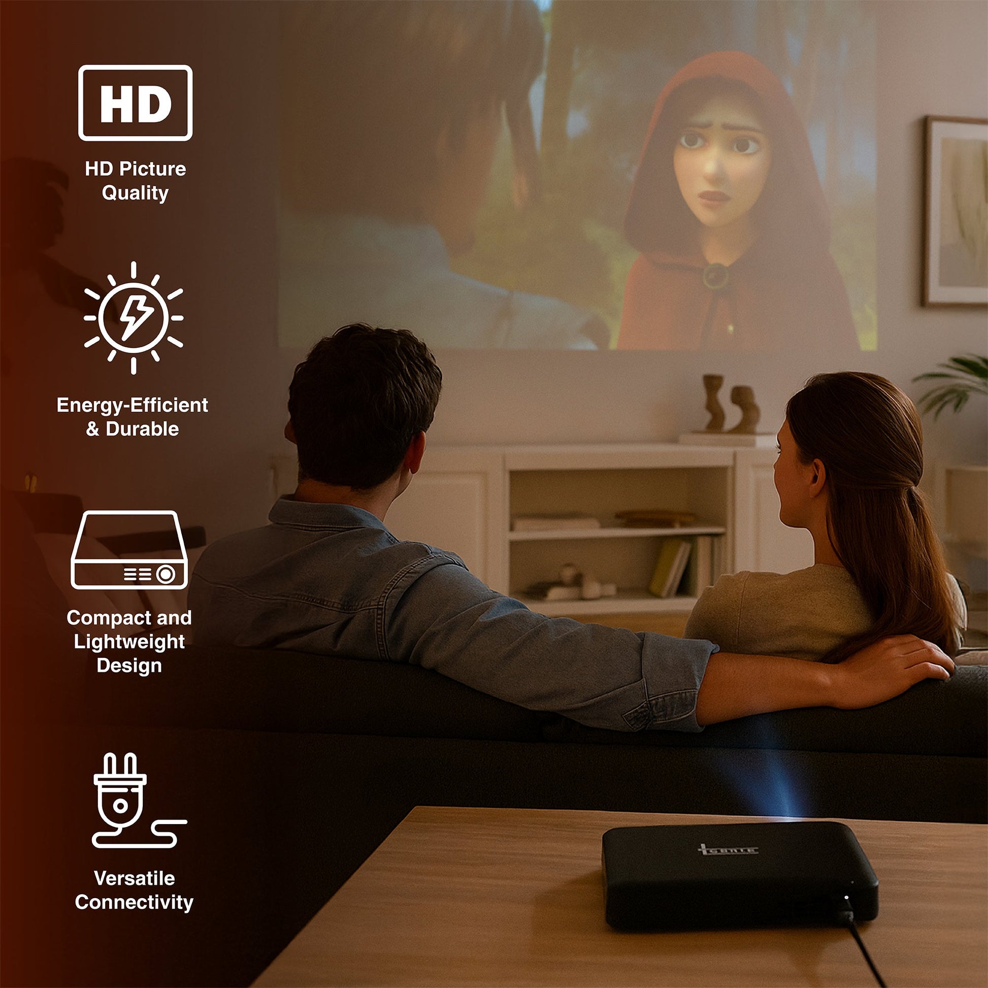 Pursonic Compact HD Projector – Portable Big - Screen Entertainment Anywhere - Top Shelf Syndicate
