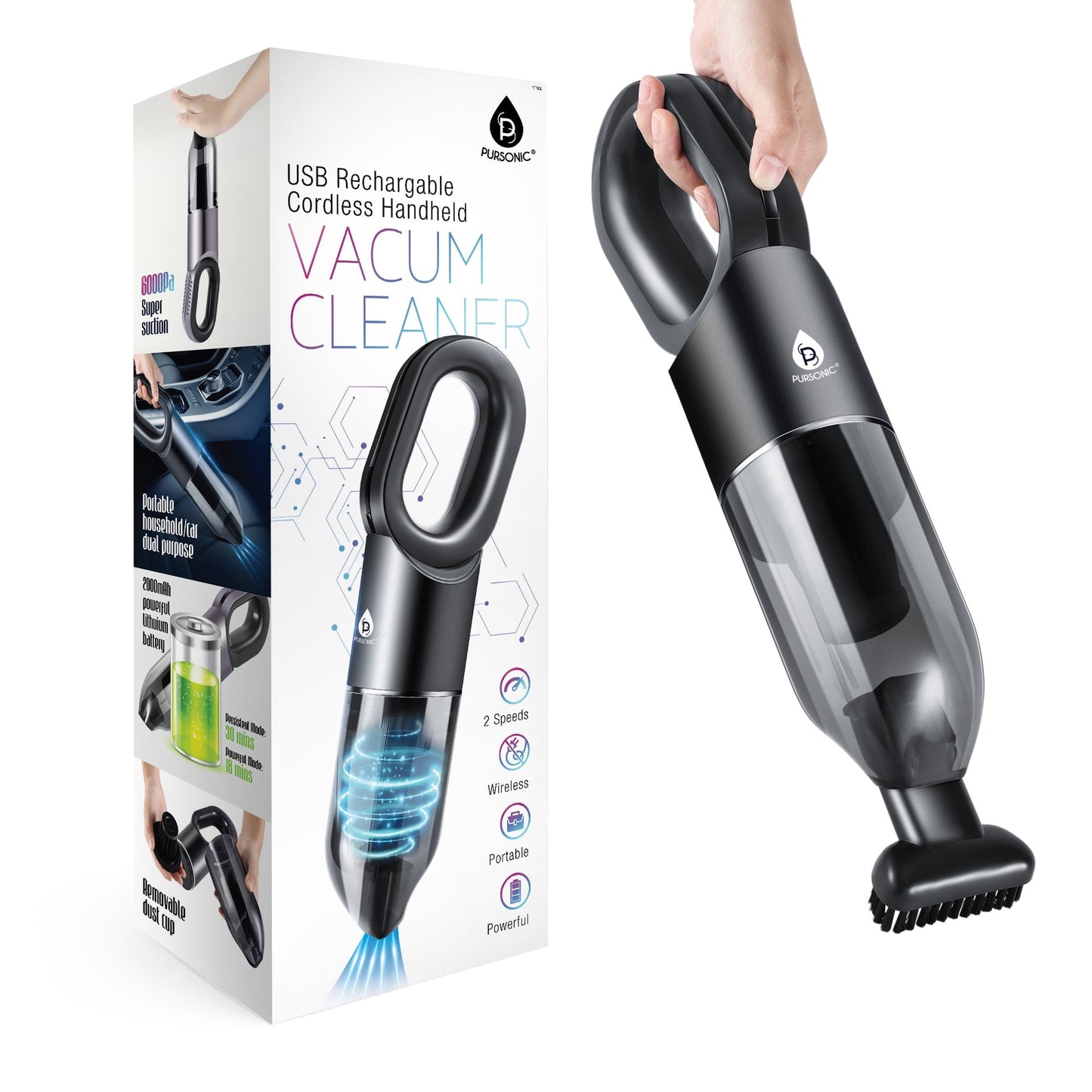 USB RECHARGEABLE CORDLESS HANDHELDS VACUUM CLEANER - Top Shelf Syndicate